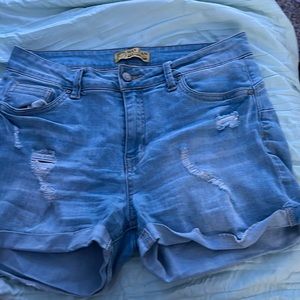 Blue Jean short With rips